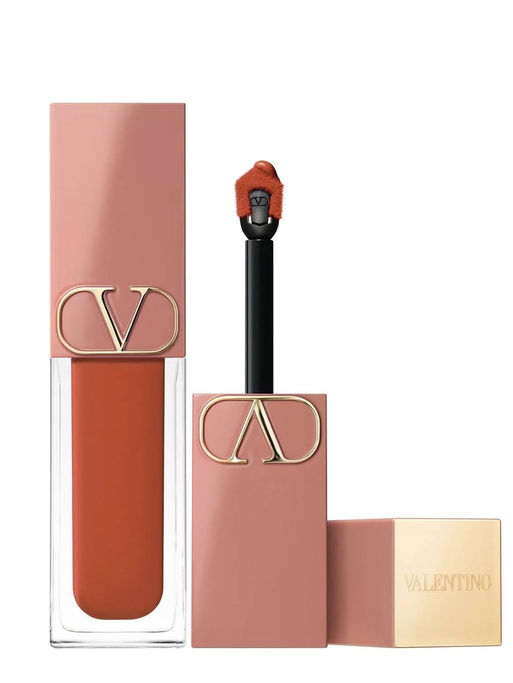 Valentino Liquirosso Soft Matte Liquid Lipstick & Blush 77A : Nude In Roma